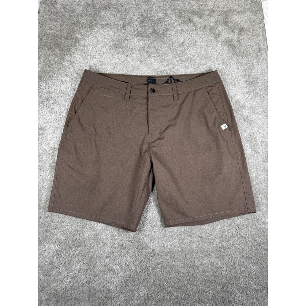 Kavu Mens Hybrid Walk Shorts Brown Stretch Quick Dry Size 40 Hiking Casual